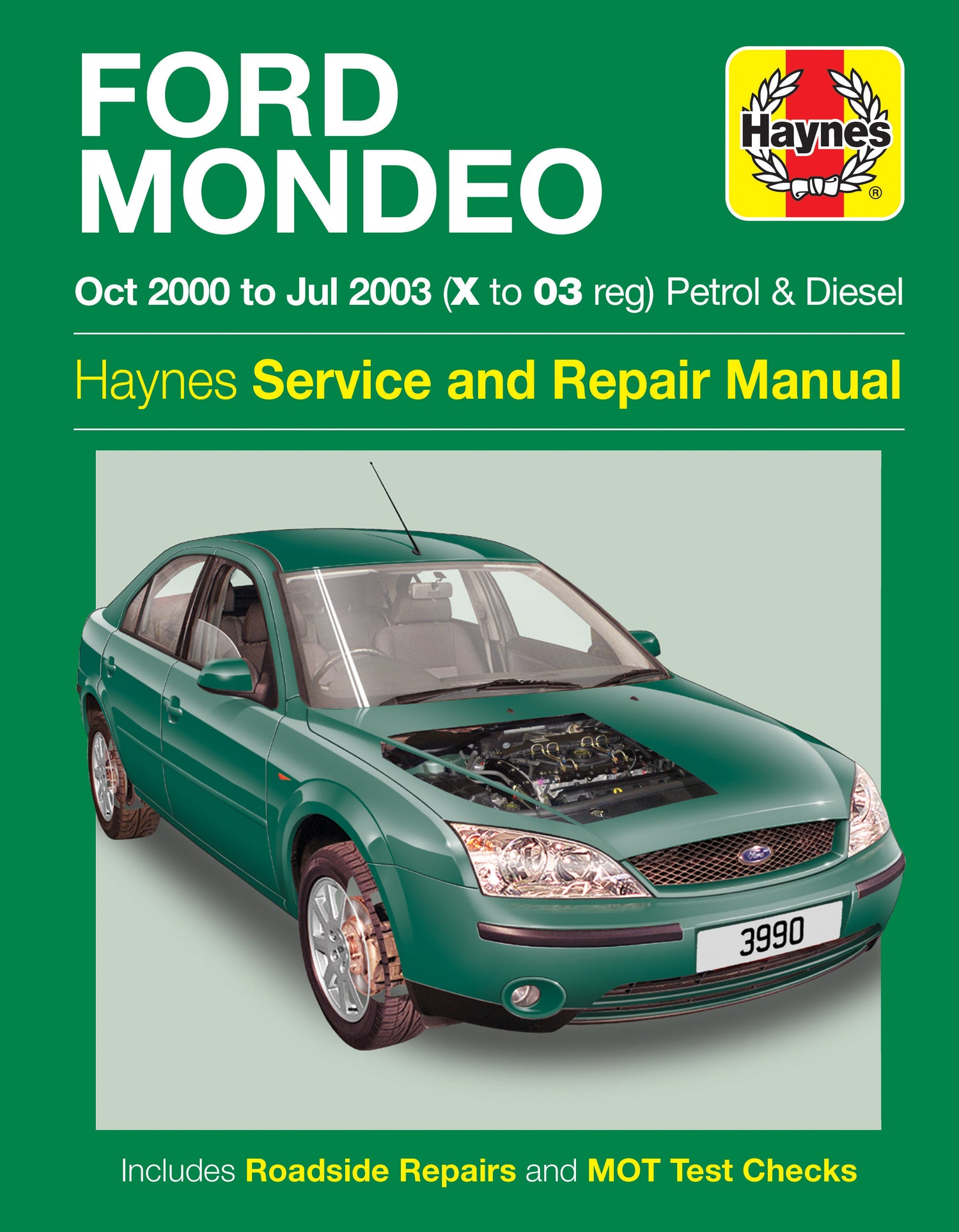 Ford Mondeo Petrol & Diesel (Oct 00 - Jul 03) Haynes Repair Manual