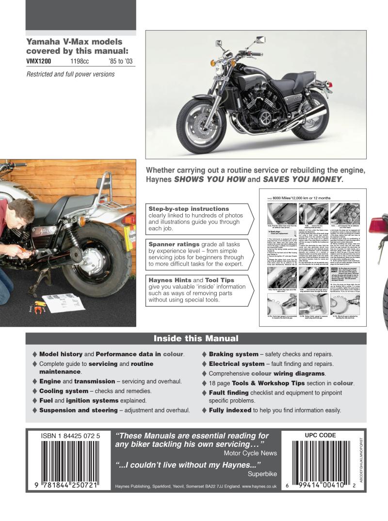 Yamaha V-Max (85 - 03) Haynes Repair Manual