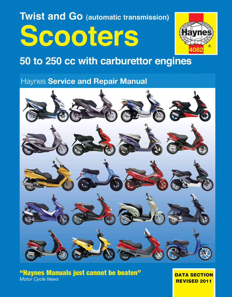 Twist & Go (automatics) Scooters 50 - 250cc with carburettor engines Haynes Repair Manual