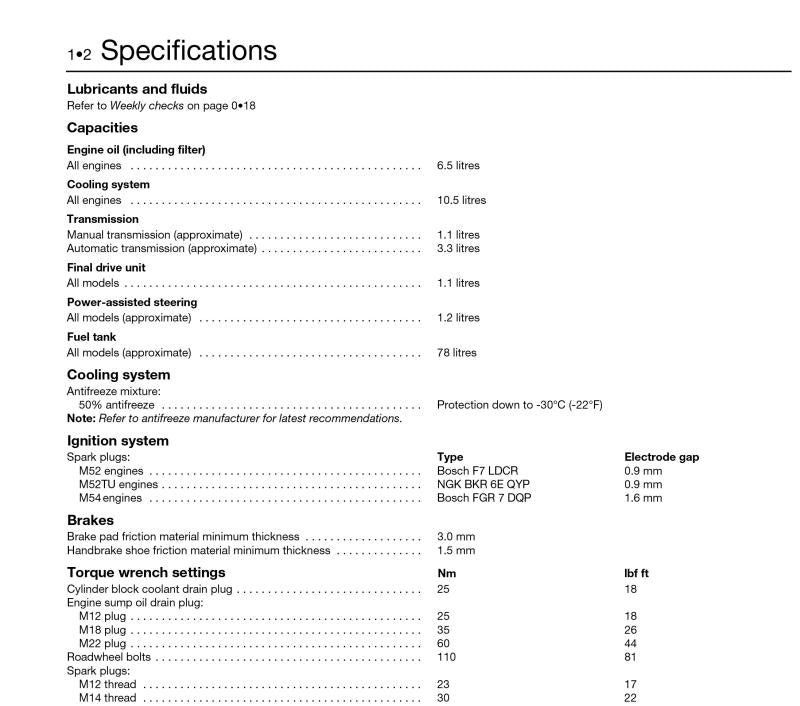 BMW 5-Series 6-cyl Petrol (April 96 - Aug 03) Haynes Repair Manual