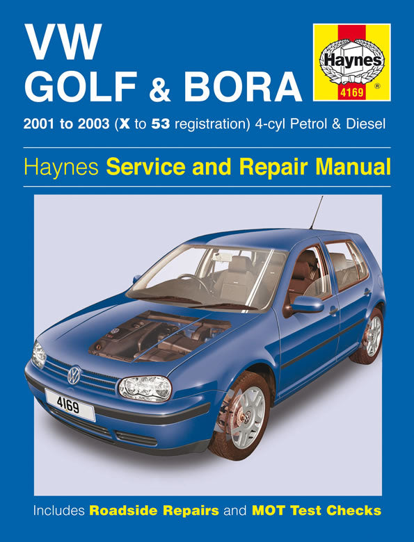 VW Golf & Bora 4-cyl Petrol & Diesel (01 - 03) Haynes Repair Manual