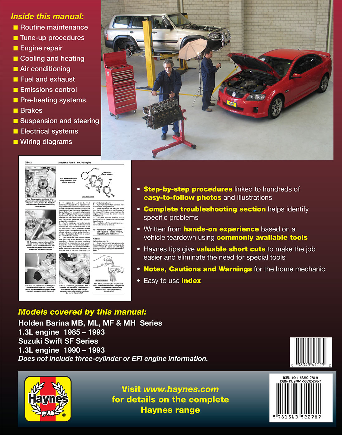 Holden Barina and Suzuki Swift (85-93) Haynes Repair Manual