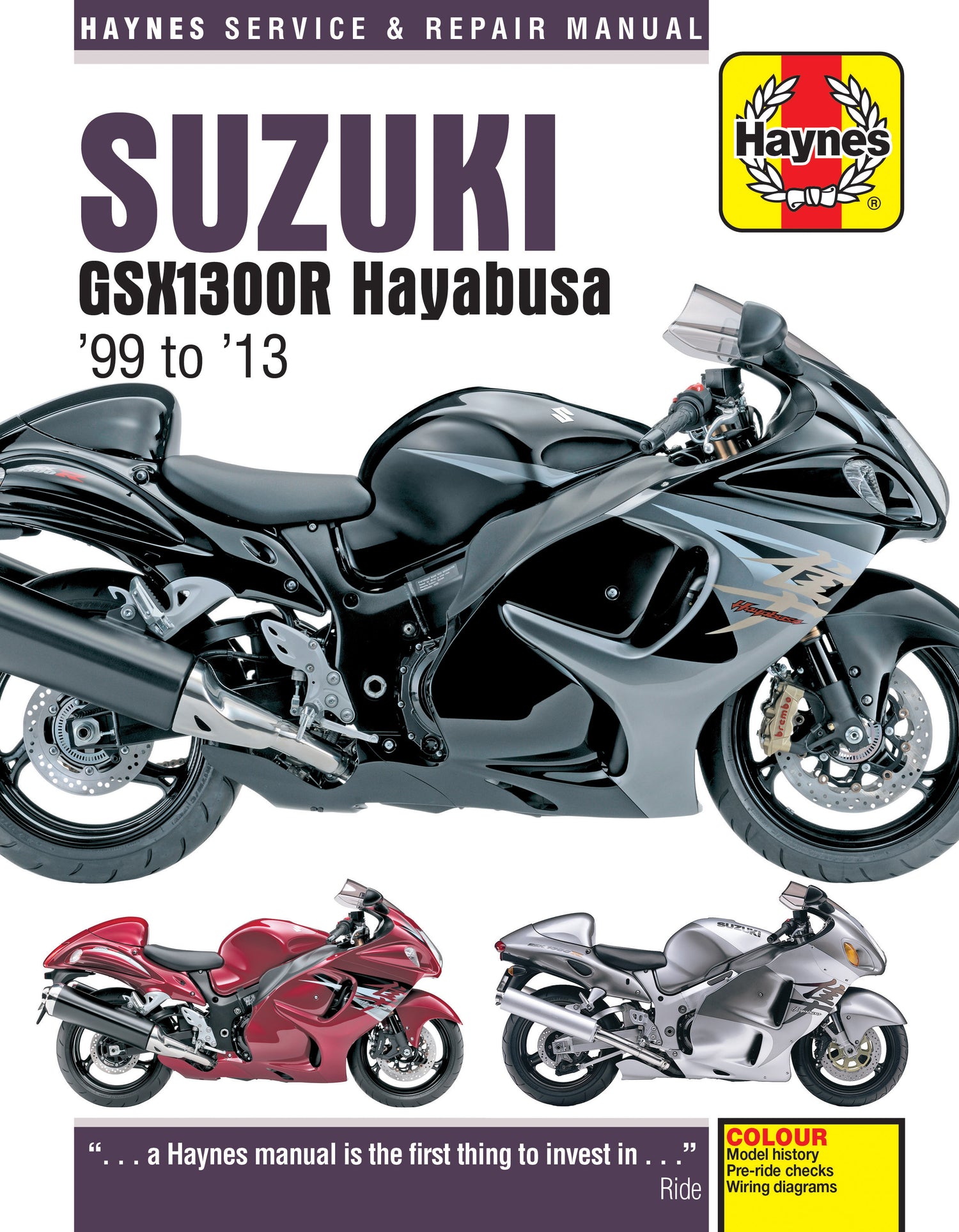 Suzuki GSX1300R Hayabusa (99 - 13) Haynes Repair Manual