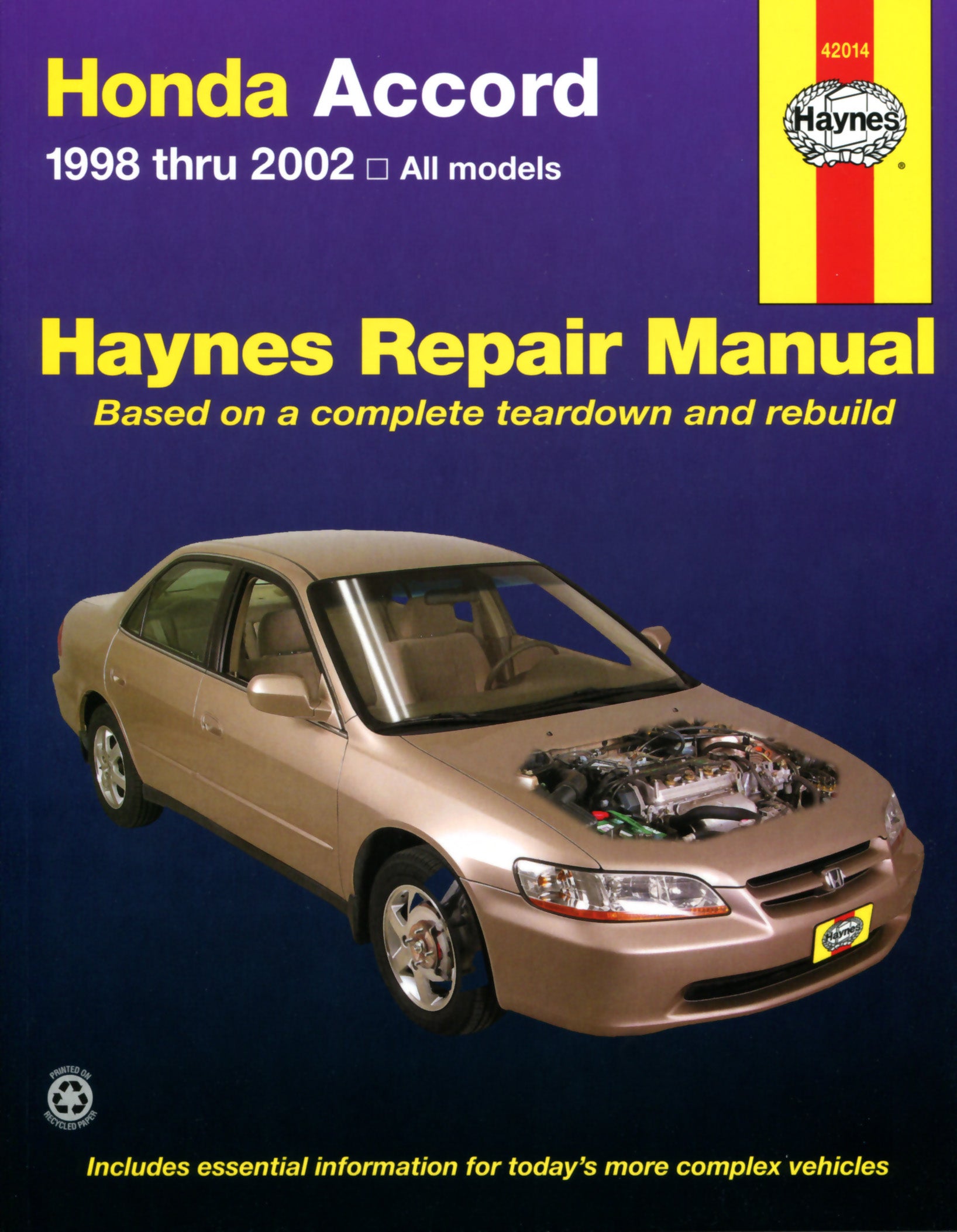 メンテナンス USA US 1998 HONDA ACCORD Service Manual Honda Accord (1998-2002) Haynes Repair Manual (USA) – Haynes