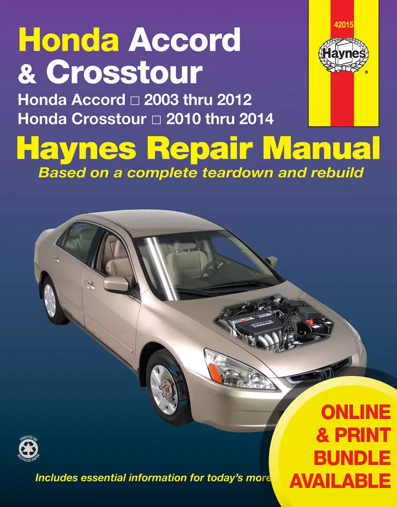 Honda Accord (2003-2012) & Crosstour (2010-2014) Haynes Repair