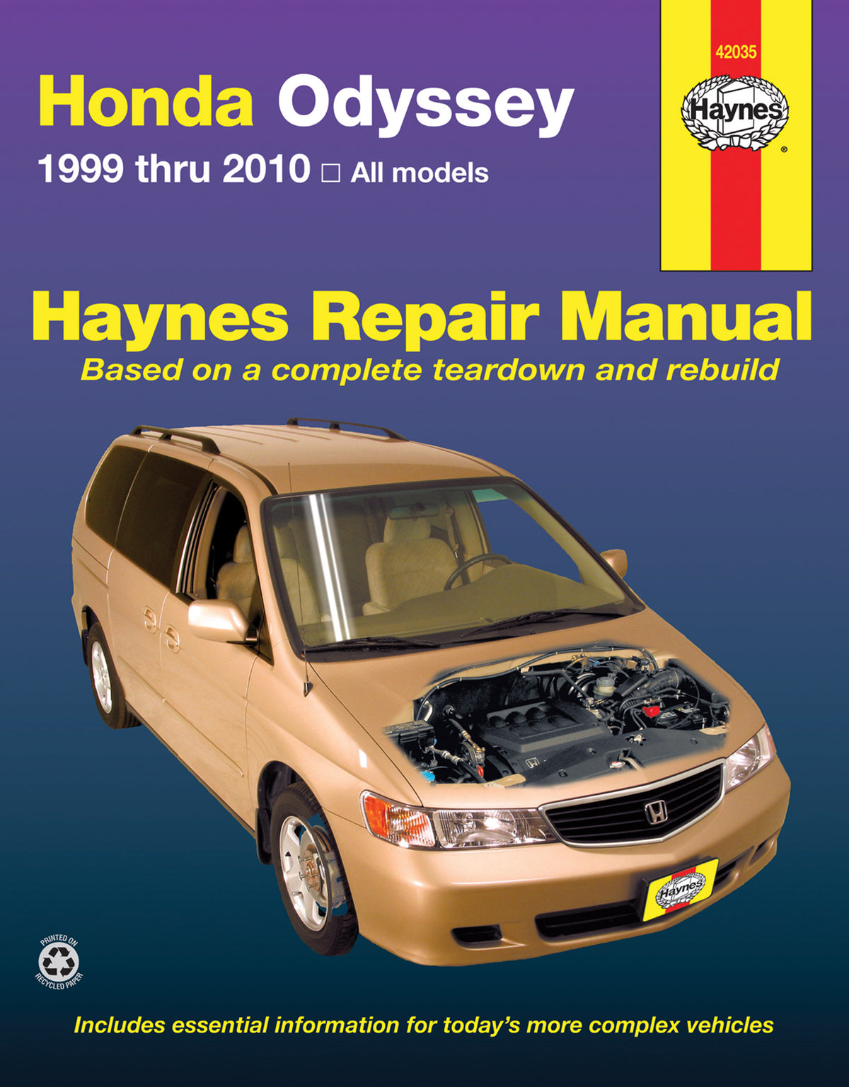 H42035 Haynes Honda Odyssey 1999-2010 Automotive Repair Manual: by Author H42035 Haynes Honda Odyssey 1999-2010 Automotive Repair Manual: by Author