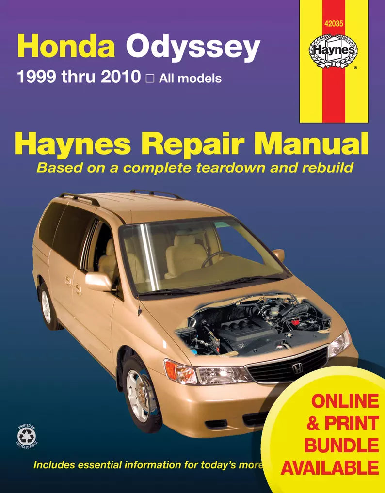 HONDA ODYSSEY サービスマニュアル 1999年 Honda Odyssey (99-10) Haynes Repair Manual (USA) – Haynes Manuals