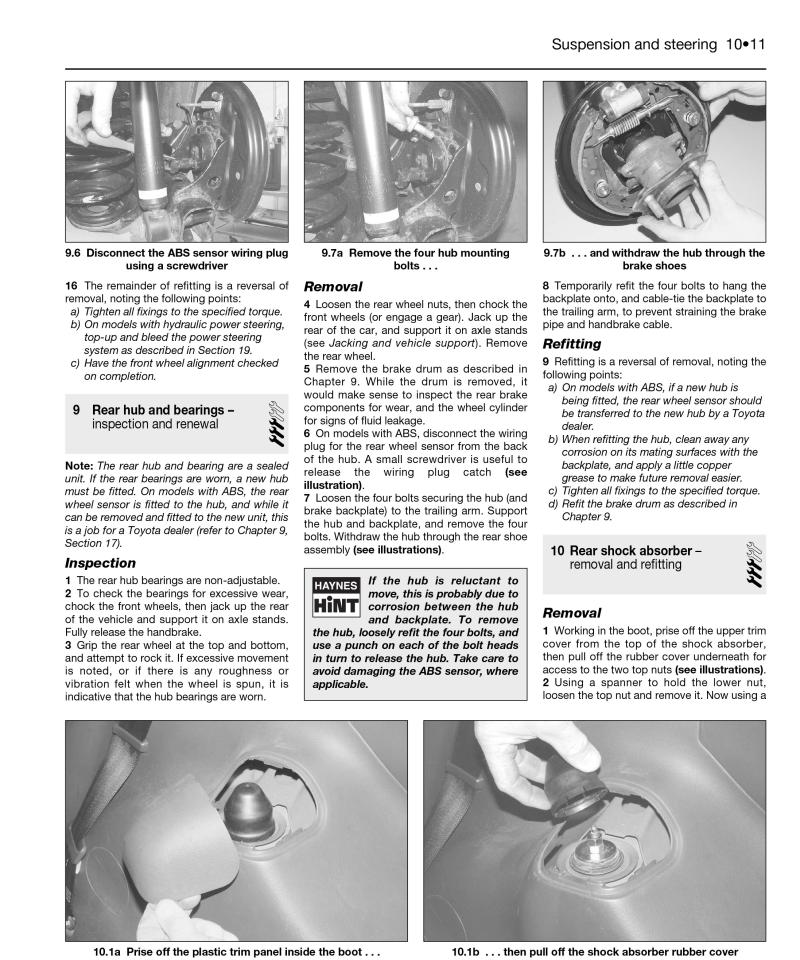 Toyota Yaris Petrol (99 - 05) Haynes Repair Manual
