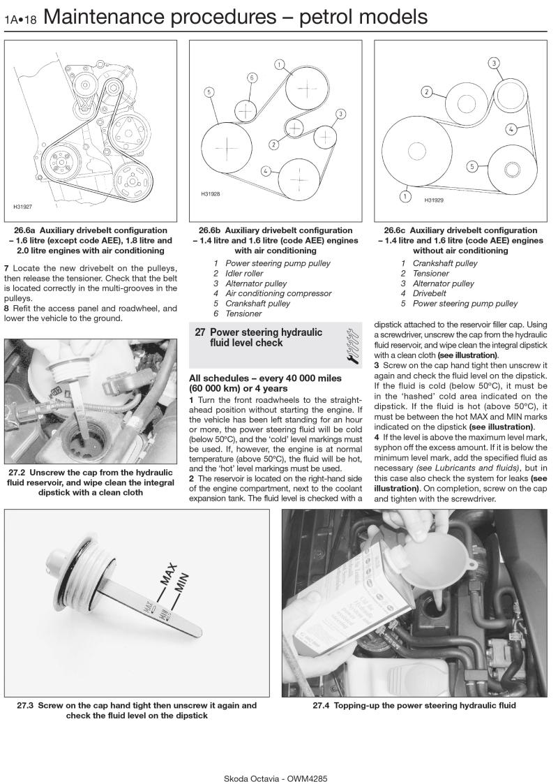 Skoda Octavia Petrol & Diesel (98 - Apr 04) Haynes Repair Manual