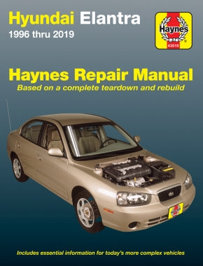 Hyundai Elantra (1996-2019) Haynes Repair Manual (USA)