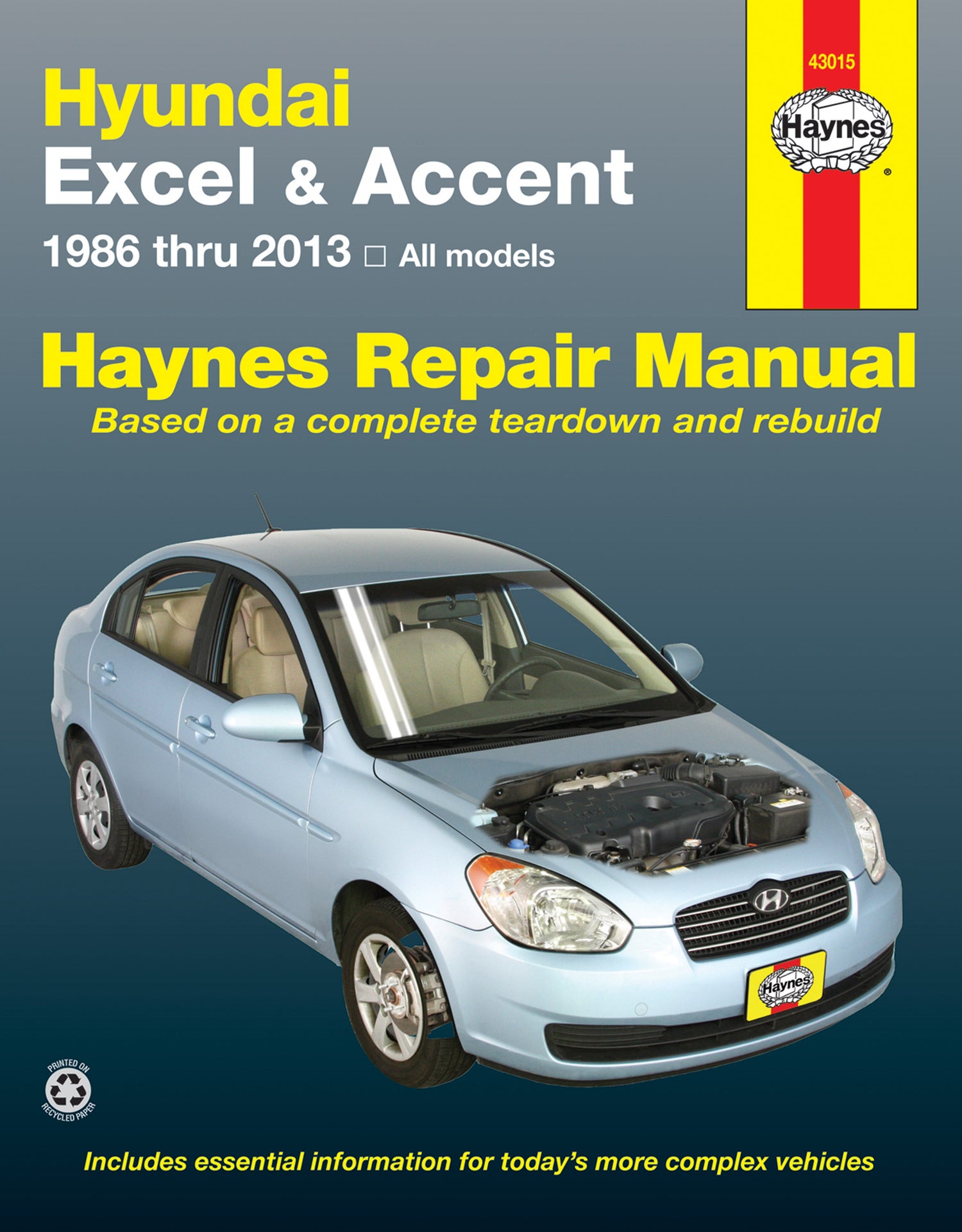 Hyundai Excel & Accent (1986-2013) Haynes Repair Manual (USA)