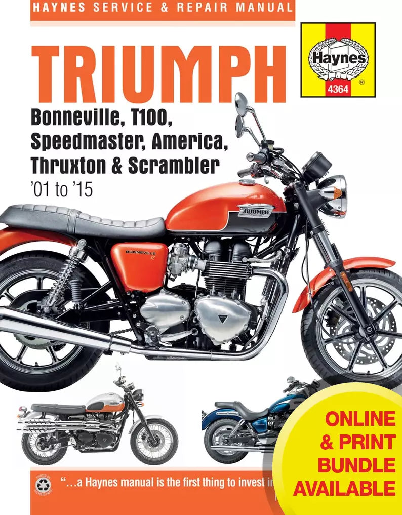 Triumph Bonneville (01 - 15) Haynes Repair Manual – Haynes Manuals Triumph Bonneville (01 - 15) Haynes Repair Manual – Haynes Manuals