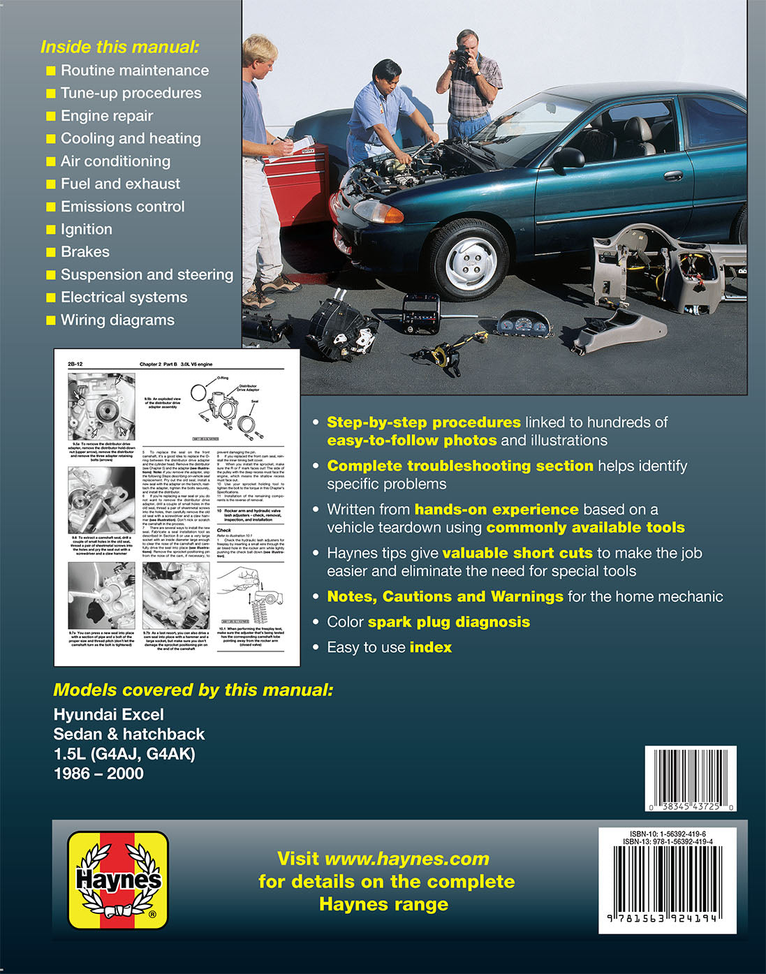 Hyundai Excel (86-00) Haynes Repair Manual