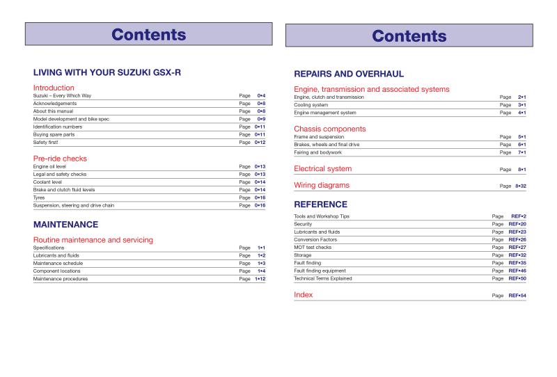 Suzuki GSX-R600/750 (04 - 05) & GSX-R1000 (03 - 08) Haynes Repair Manual