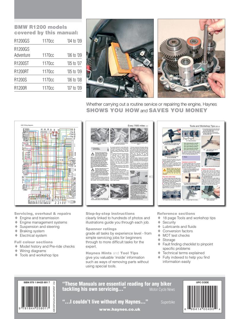 BMW R1200 Twins (04 - 09) Haynes Repair Manual