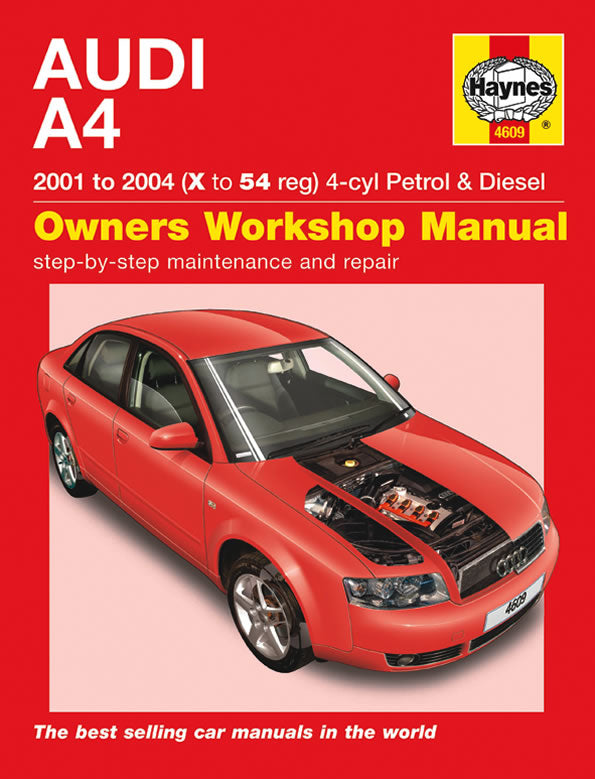 Audi A4 Petrol & Diesel (01 - 04) Haynes Repair Manual