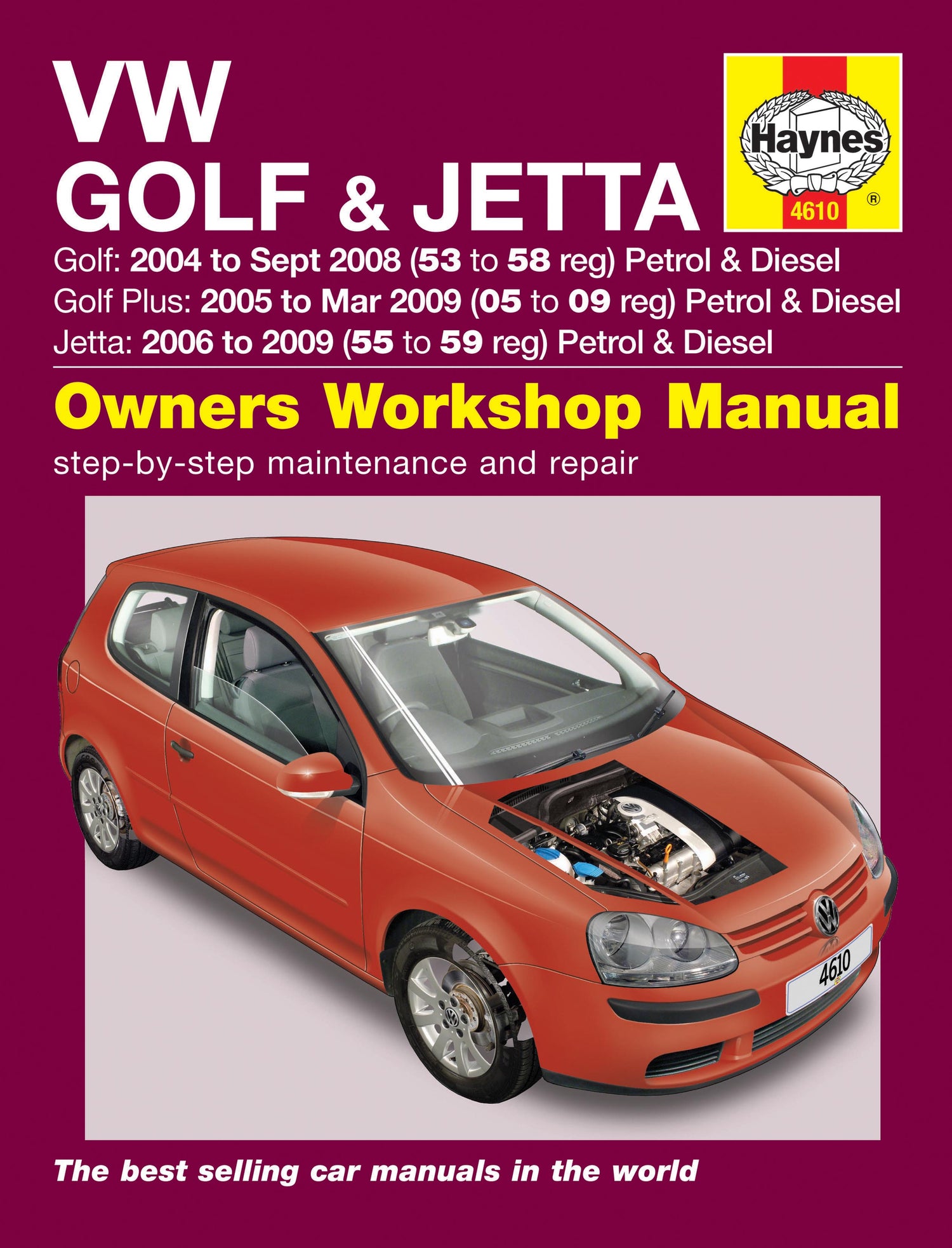 VW Golf (04 - Sept 08), Golf Plus (05 - Mar 09) & Jetta (06 - 09) Haynes Repair Manual