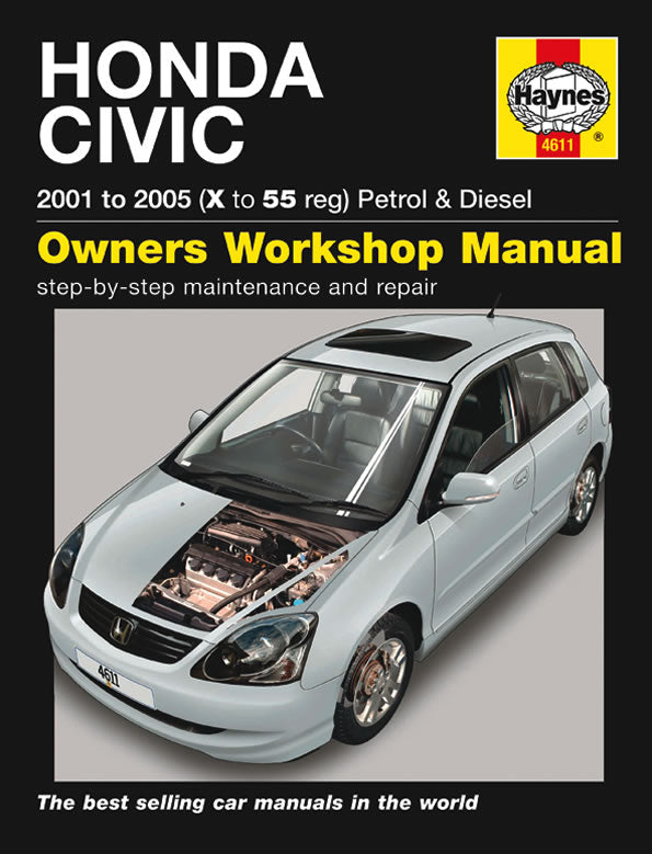 Honda Civic Petrol & Diesel (01 - 05) Haynes Repair Manual