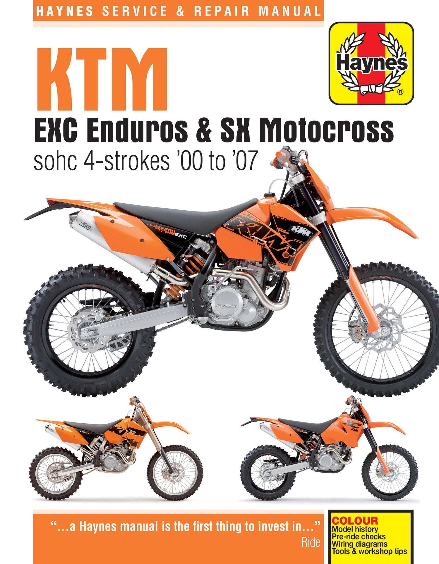 KTM EXC Enduro & SX Motocross (00 - 07) Haynes Repair Manual