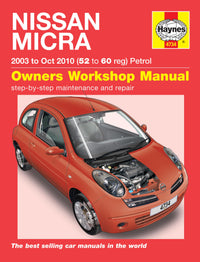 Nissan Micra (03 - Oct 10) Haynes Repair Manual