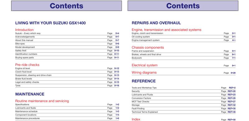 Suzuki GSX1400 (02 - 08) Haynes Repair Manual – Haynes Manuals