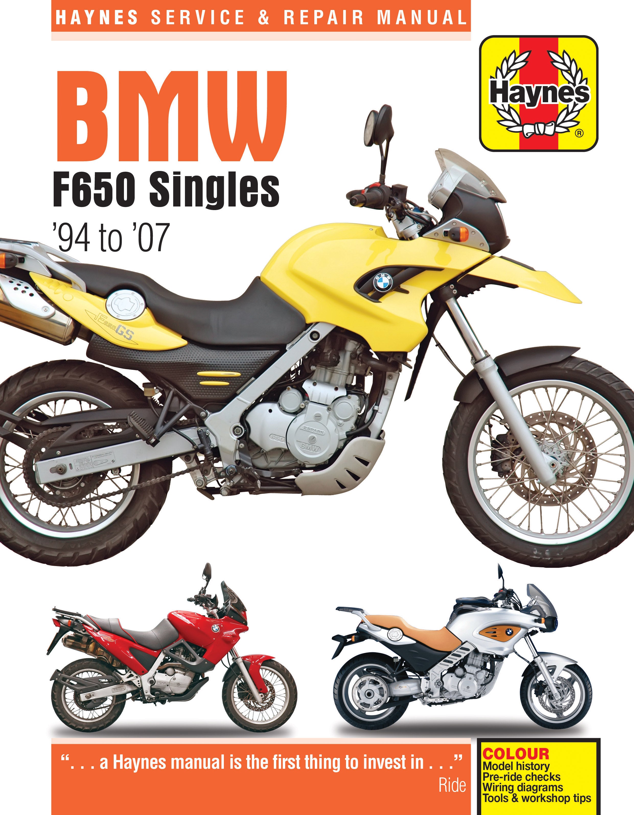 BMW F650 Singles (94 - 07) Haynes Repair Manual – Haynes Manuals
