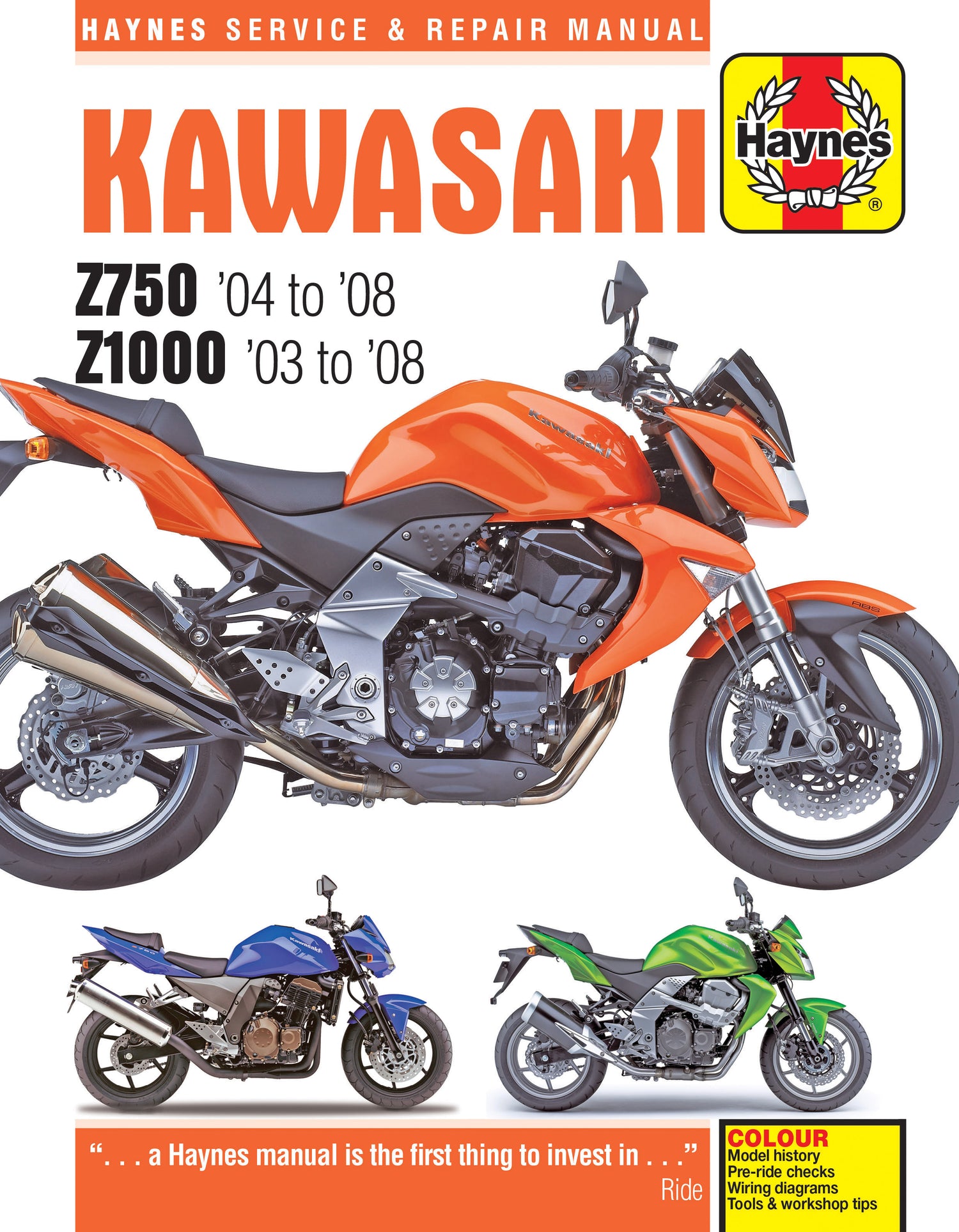 Kawasaki Z750 & Z1000 (03 - 08) Haynes Repair Manual