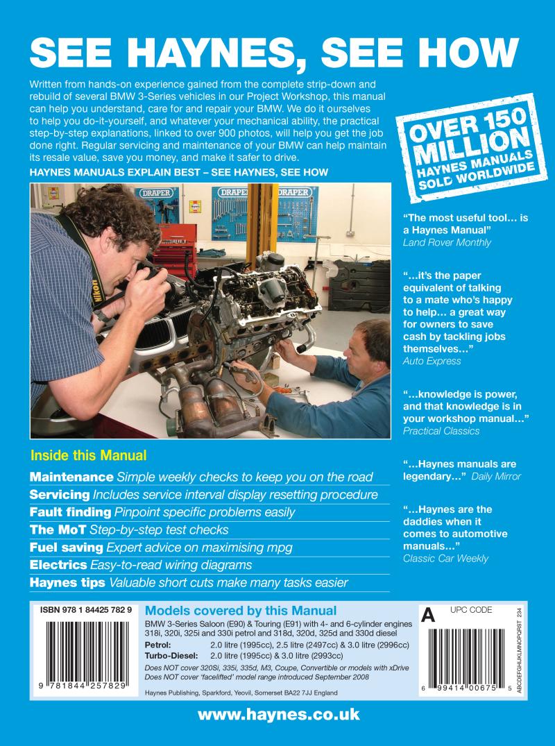 BMW 3-Series Petrol & Diesel (05 - Sept 08) Haynes Repair Manual