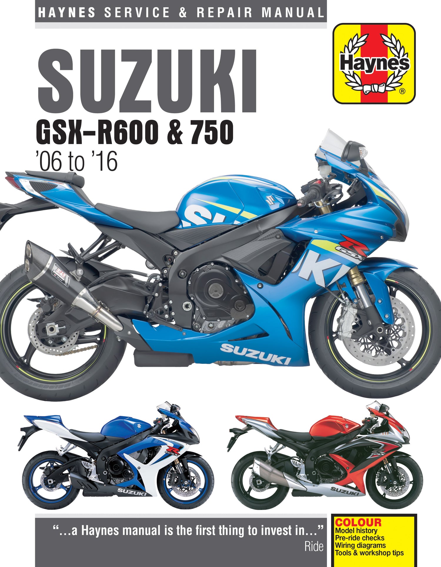 Suzuki GSX-R600 & 750 (2006 - 2016) Haynes Repair Manual