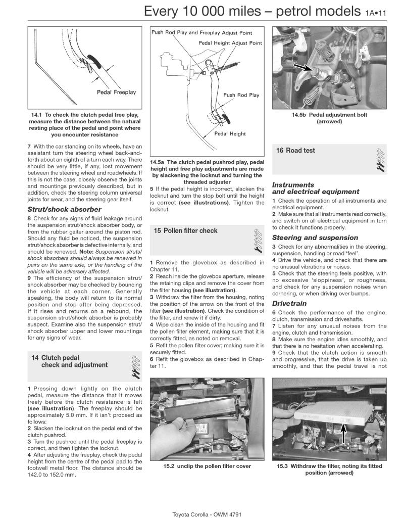 Toyota Corolla Petrol & Diesel 2002 - 2007 Haynes Repair Manual