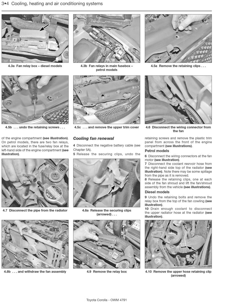 Toyota Corolla Petrol & Diesel 2002 - 2007 Haynes Repair Manual