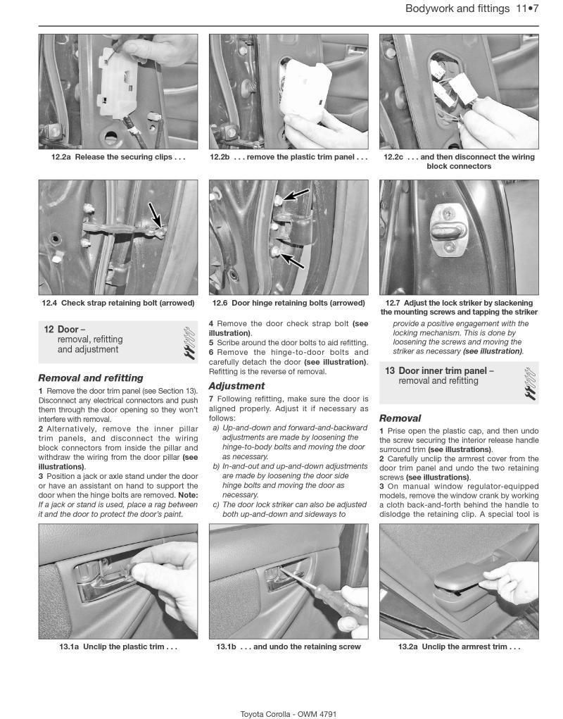 Toyota Corolla Petrol & Diesel 2002 - 2007 Haynes Repair Manual