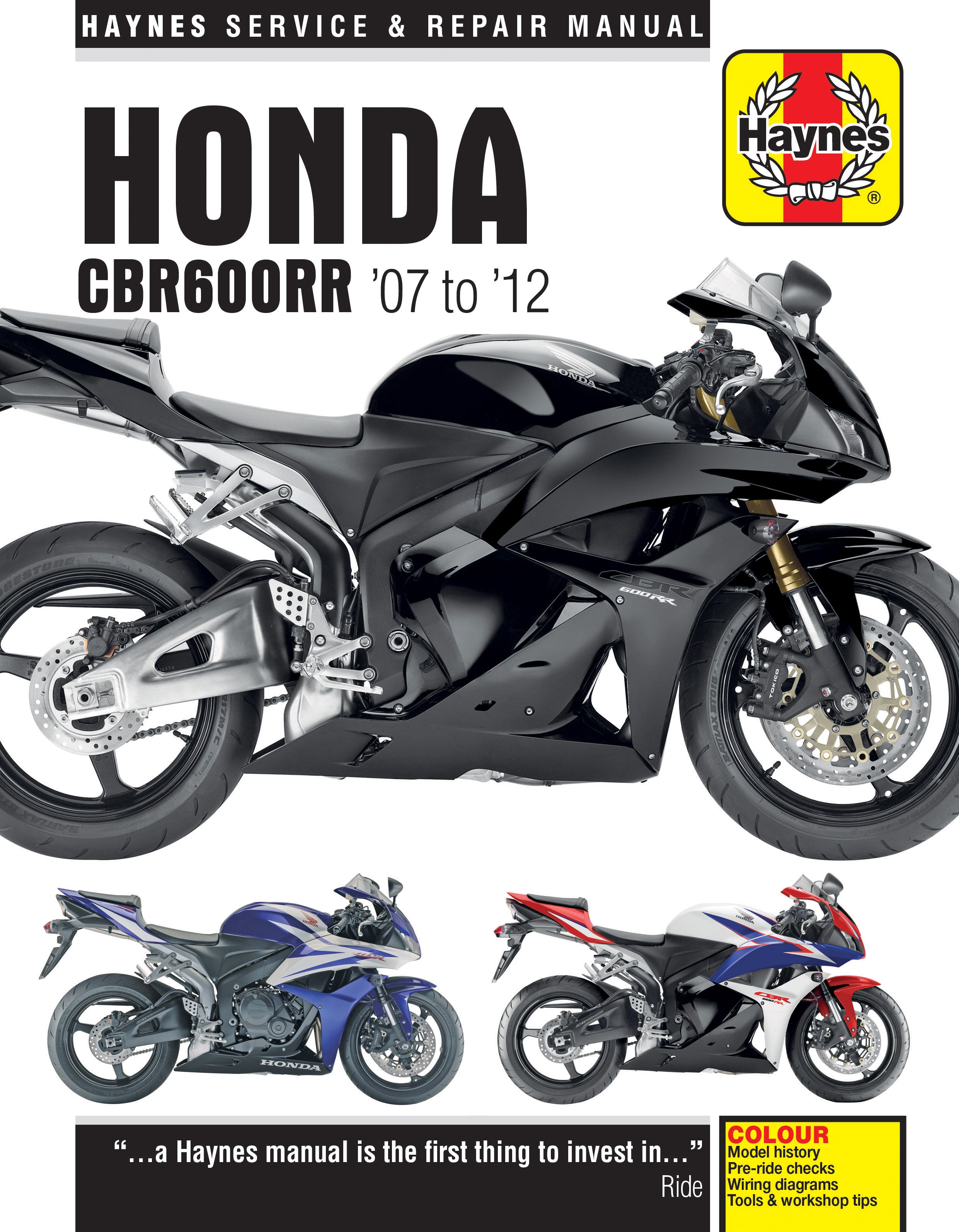 Honda CBR600RR (07-12) Haynes Repair Manual – Haynes Manuals Australia