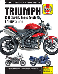 Triumph 1050 Sprint ST, Speed Triple & Tiger (05 - 15) Haynes Repair Manual