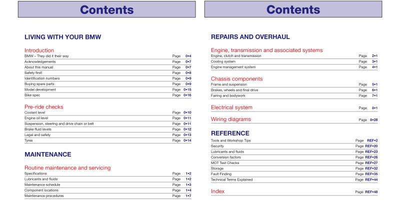 BMW F650, F700 & F800 Twins (06-16) Haynes Repair Manual