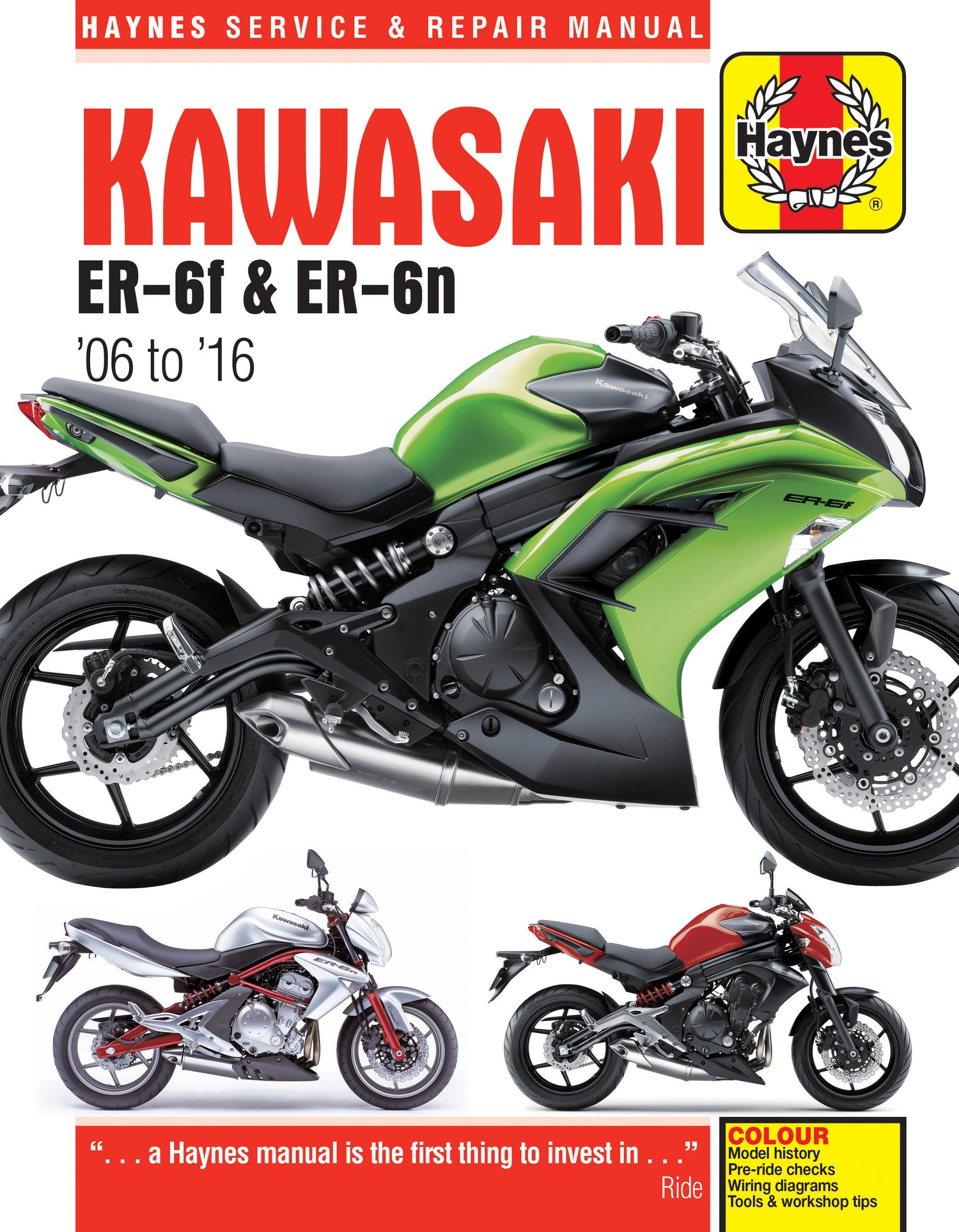 Kawasaki ER-6f & ER-6n (06 - 16) Haynes Repair Manual