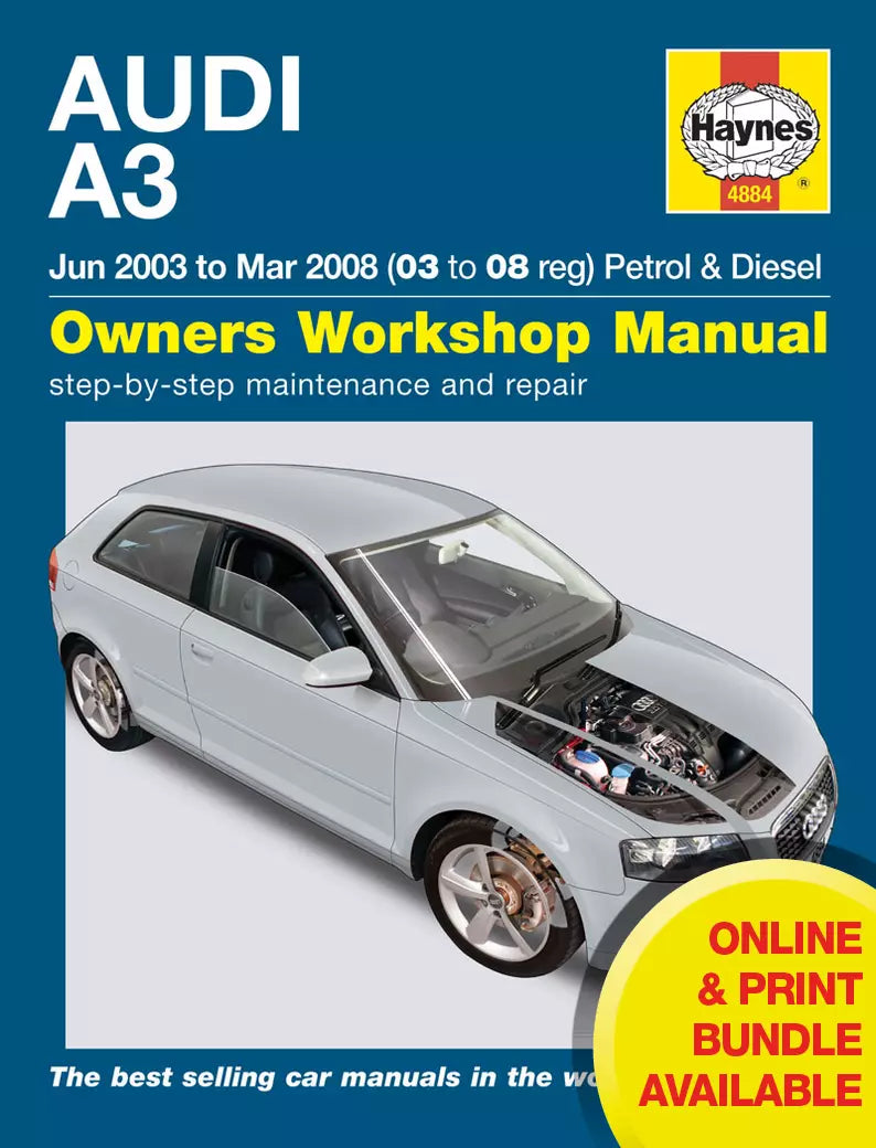Audi A3 Petrol & Diesel (Jun 03 - Mar 08) Haynes Repair Manual