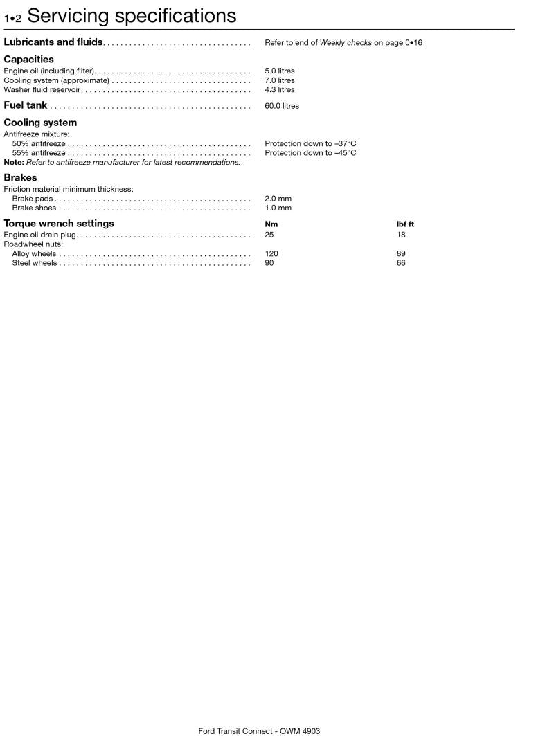 Ford Transit Connect Diesel (02 - 11) Haynes Repair Manual
