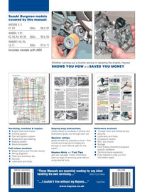 Suzuki Burgman 250 & 400 (98 - 15) Haynes Repair Manual