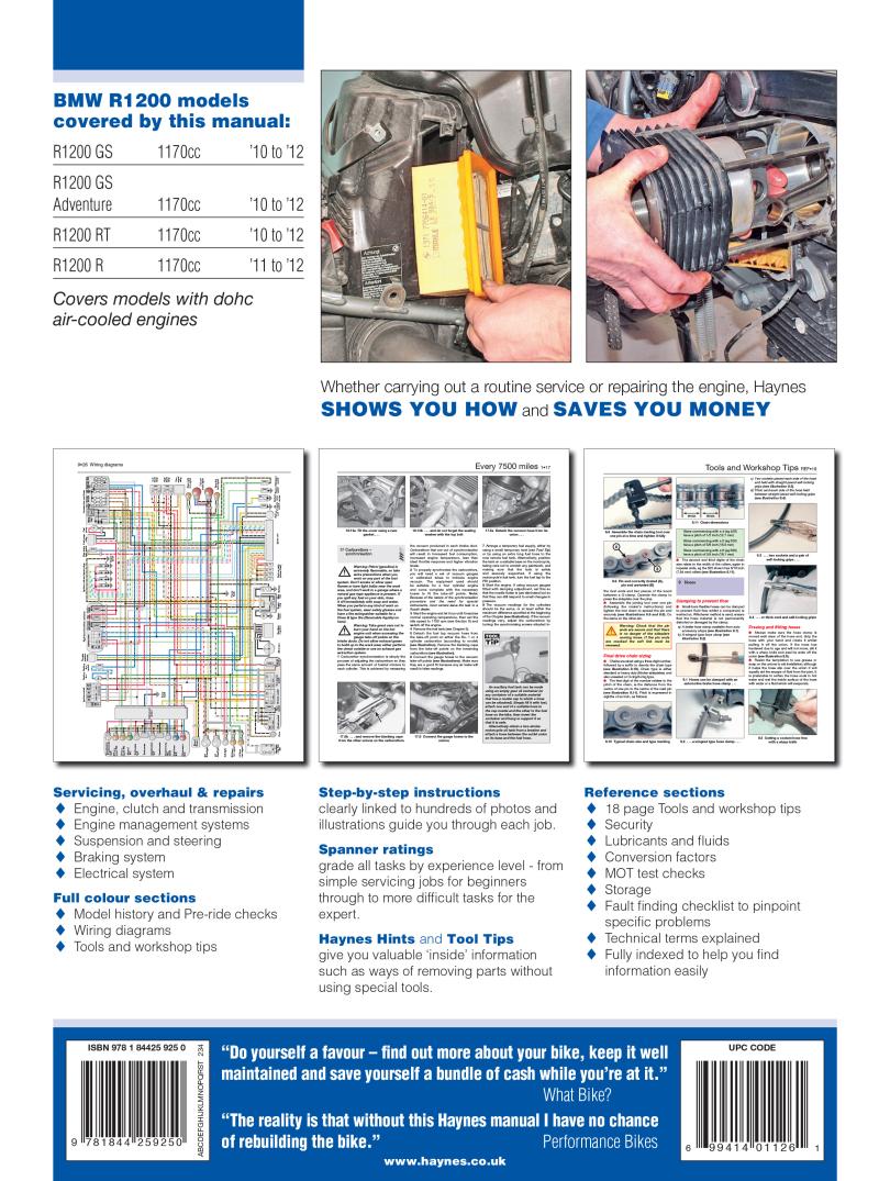 BMW R1200 dohc (10 - 12) Haynes Repair Manual