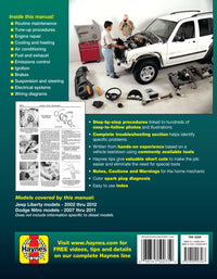 Jeep Cherokee 2002-2012 & Dodge Nitro 2007-2011 Haynes Repair Manual (USA)