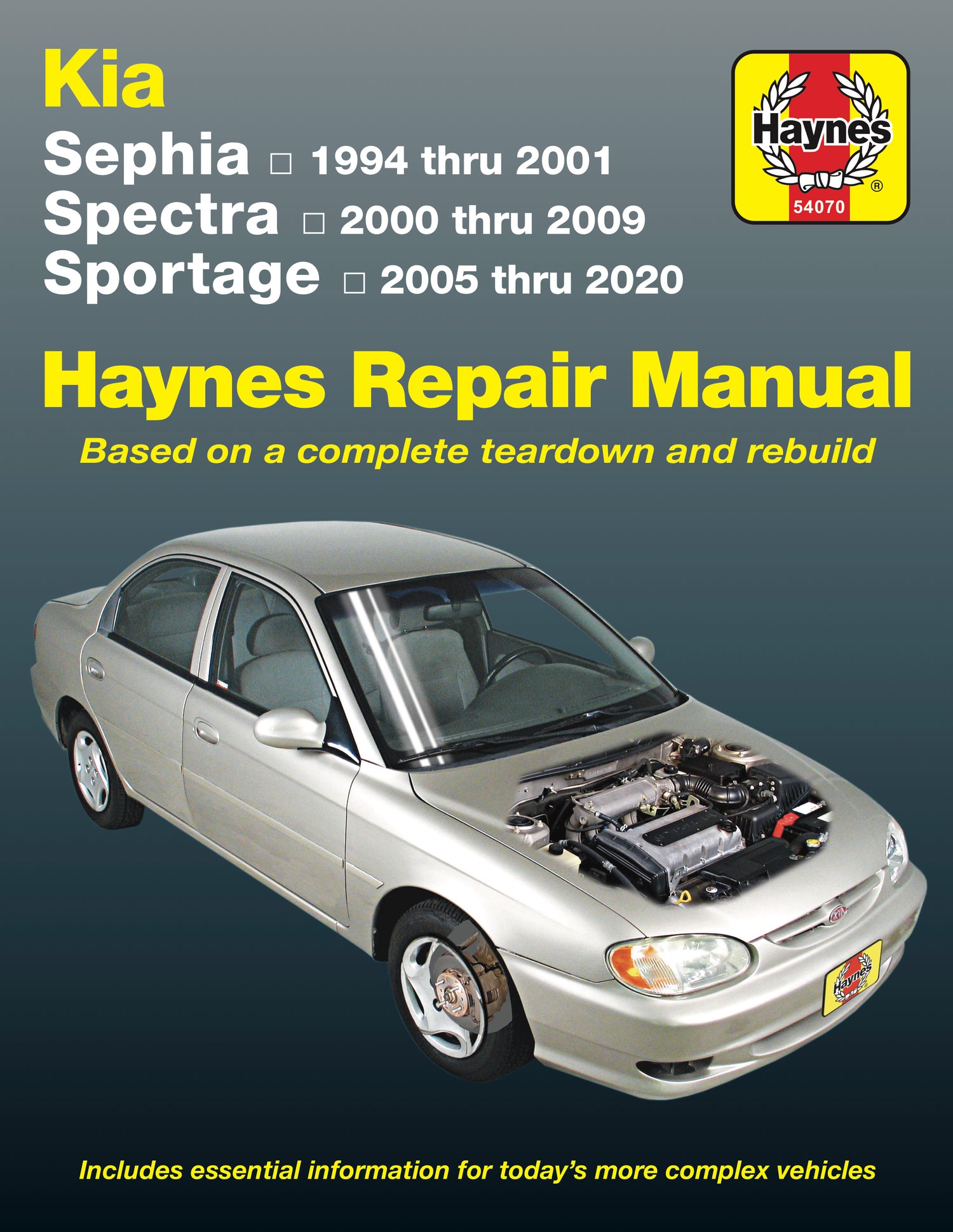 Kia Sephia, Spectra & Sportage covering Sephia (94-01), Spectra/Spectra5 (00-09) & Sportage (05-20) Haynes Repair Manual (USA)
