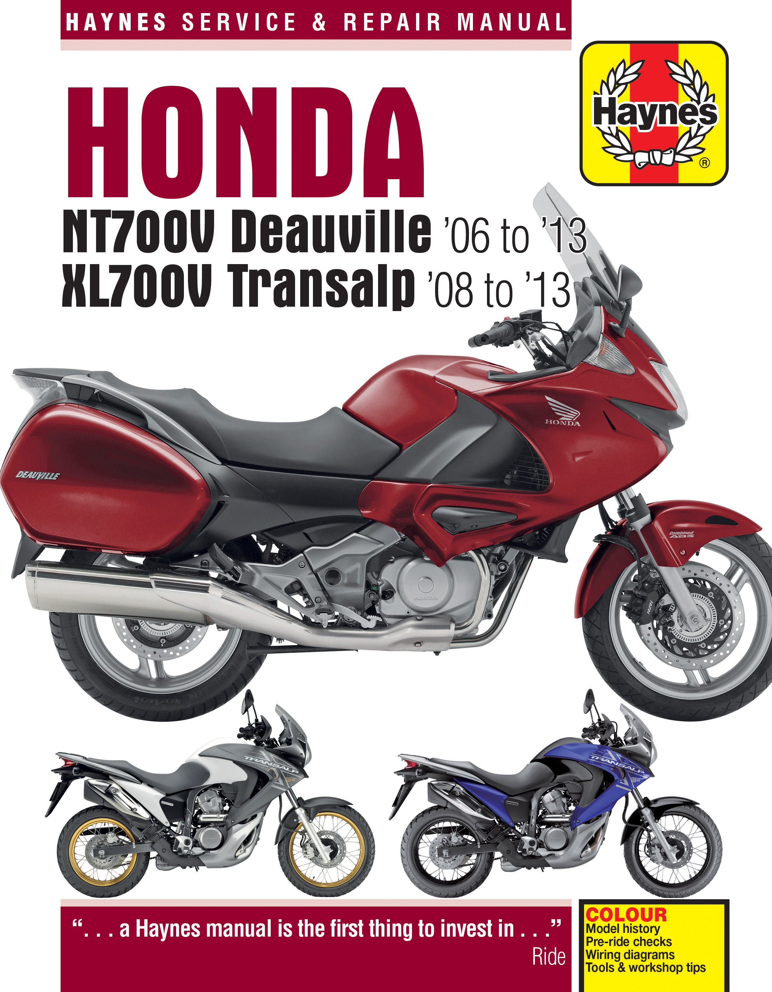 Honda NT700V Deauville & XL700V Transalp (06 - 13) Haynes Repair