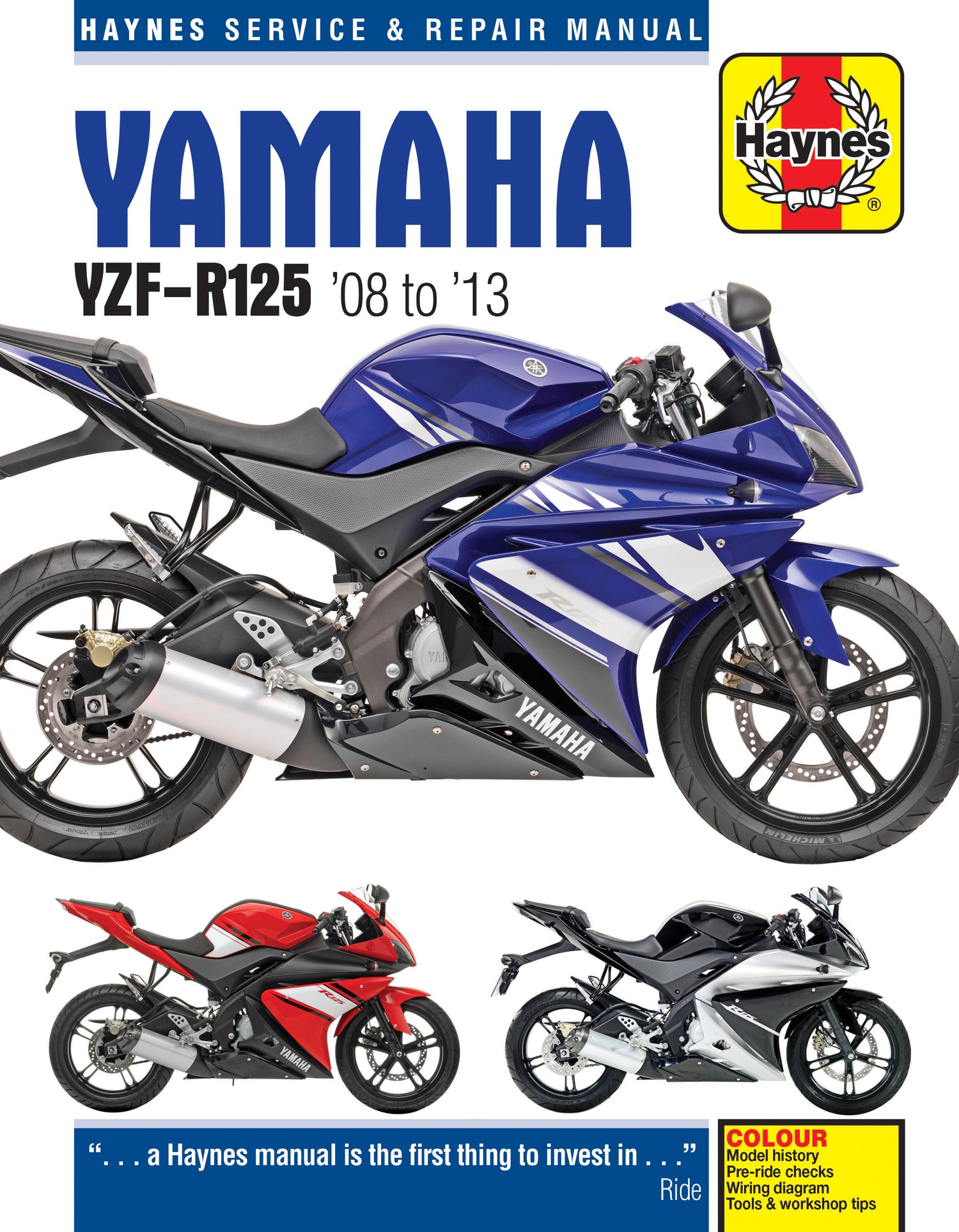 Yamaha YZF-R125 (08 - 13) Haynes Repair Manual