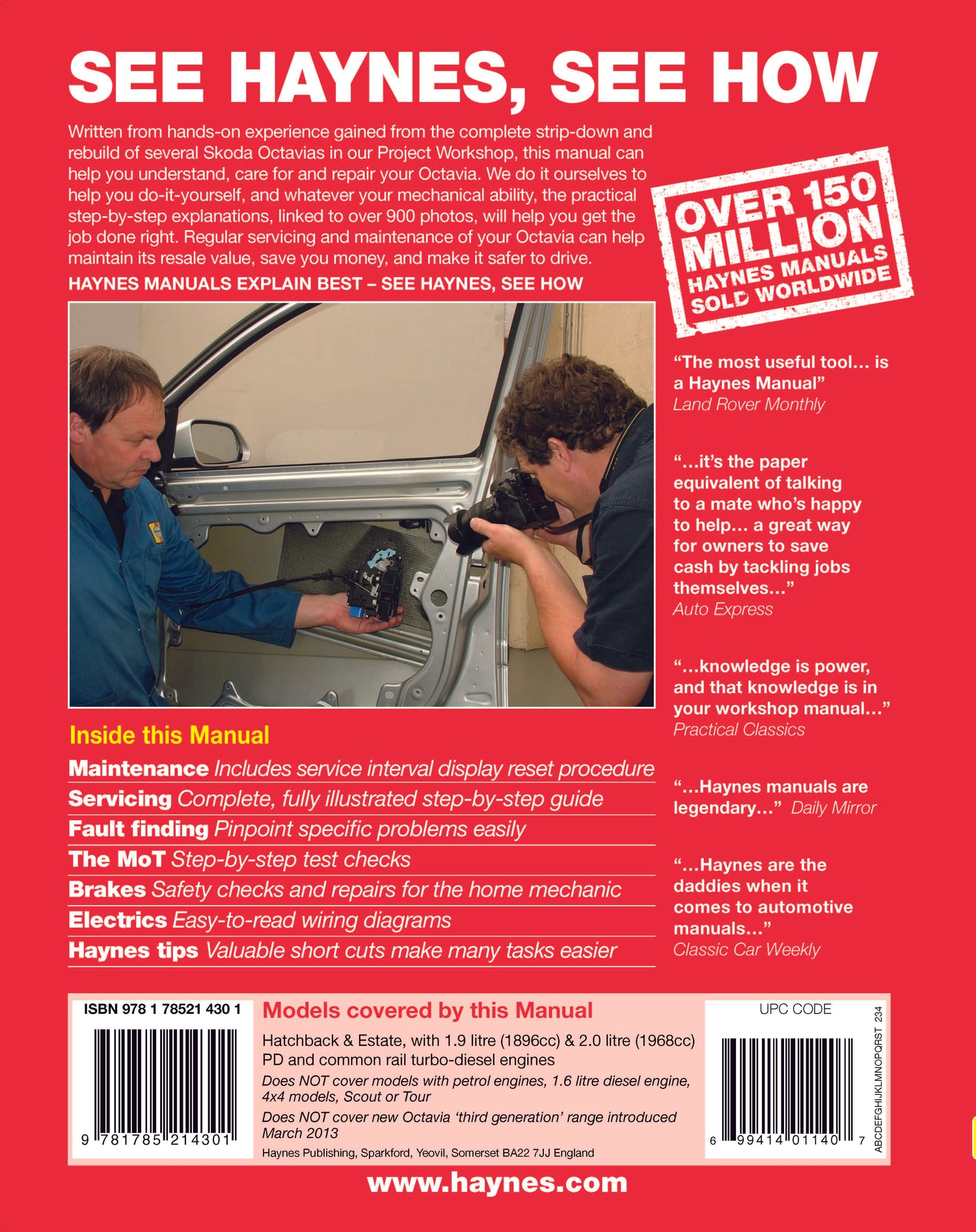 Skoda Octavia Diesel (2004 - 2013) Haynes Repair Manual