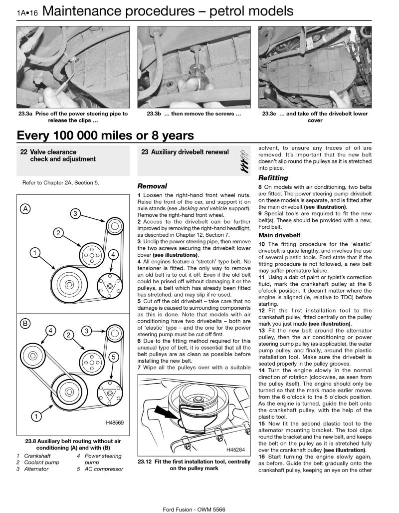 Ford Fusion Petrol & Diesel (02 – 12) Haynes Repair Manual