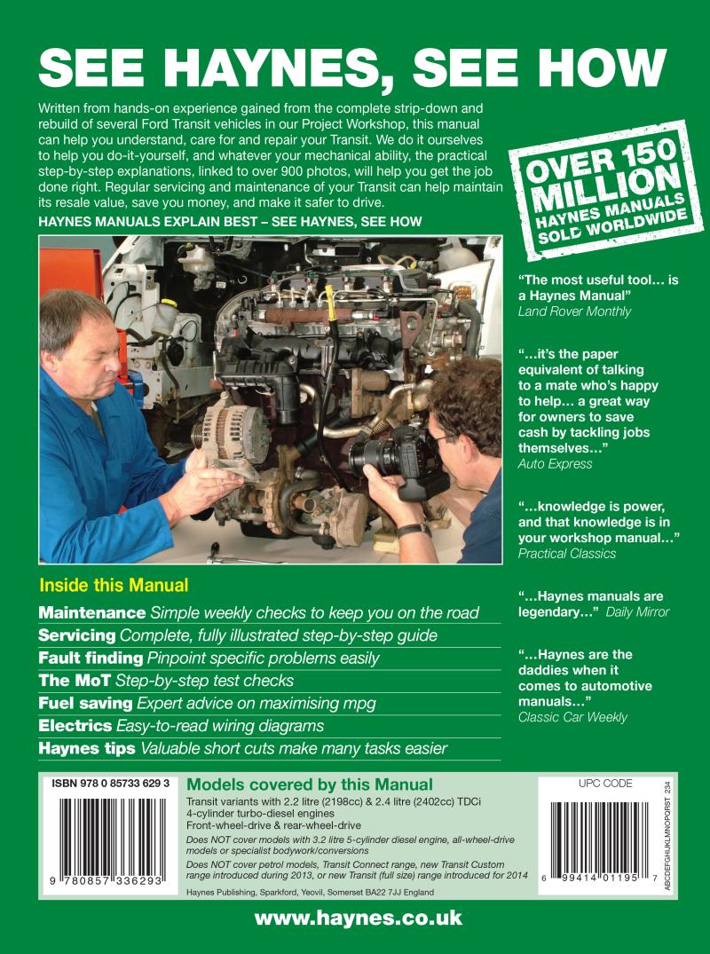 Ford Transit Diesel (06 - 13) Haynes Repair Manual
