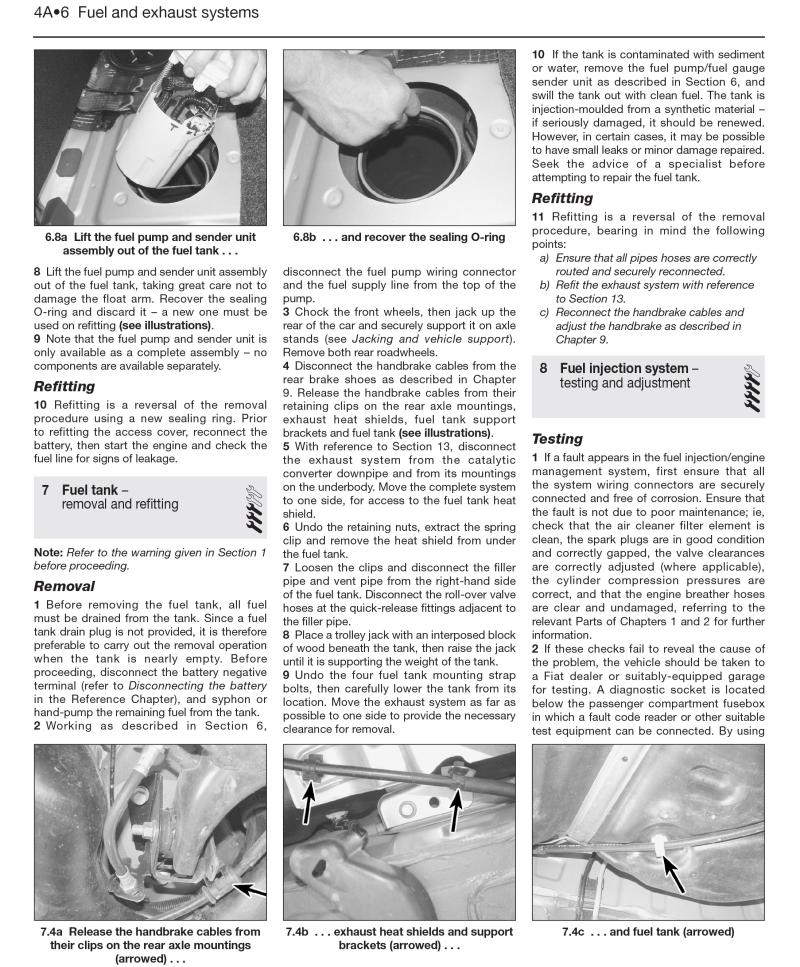 Fiat Punto petrol (Oct 99 - 07) Haynes Repair Manual