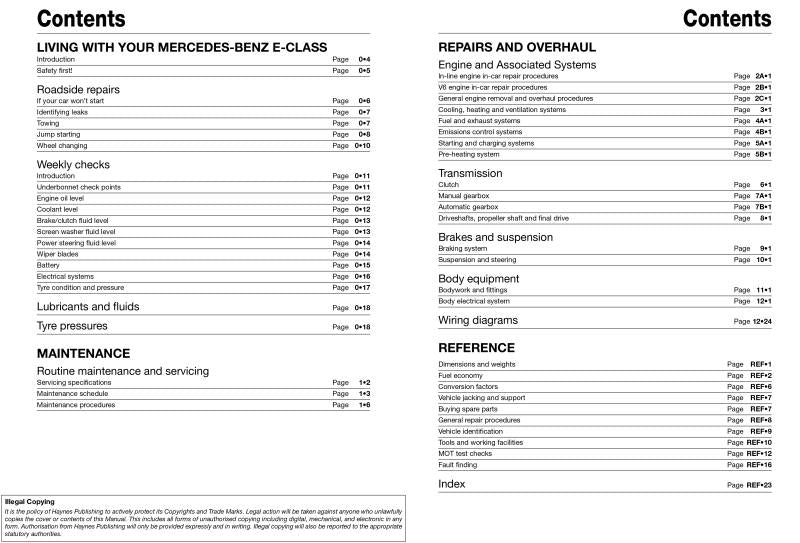 Mercedes-Benz E-Class Diesel (02 to 10) Haynes Repair Manual