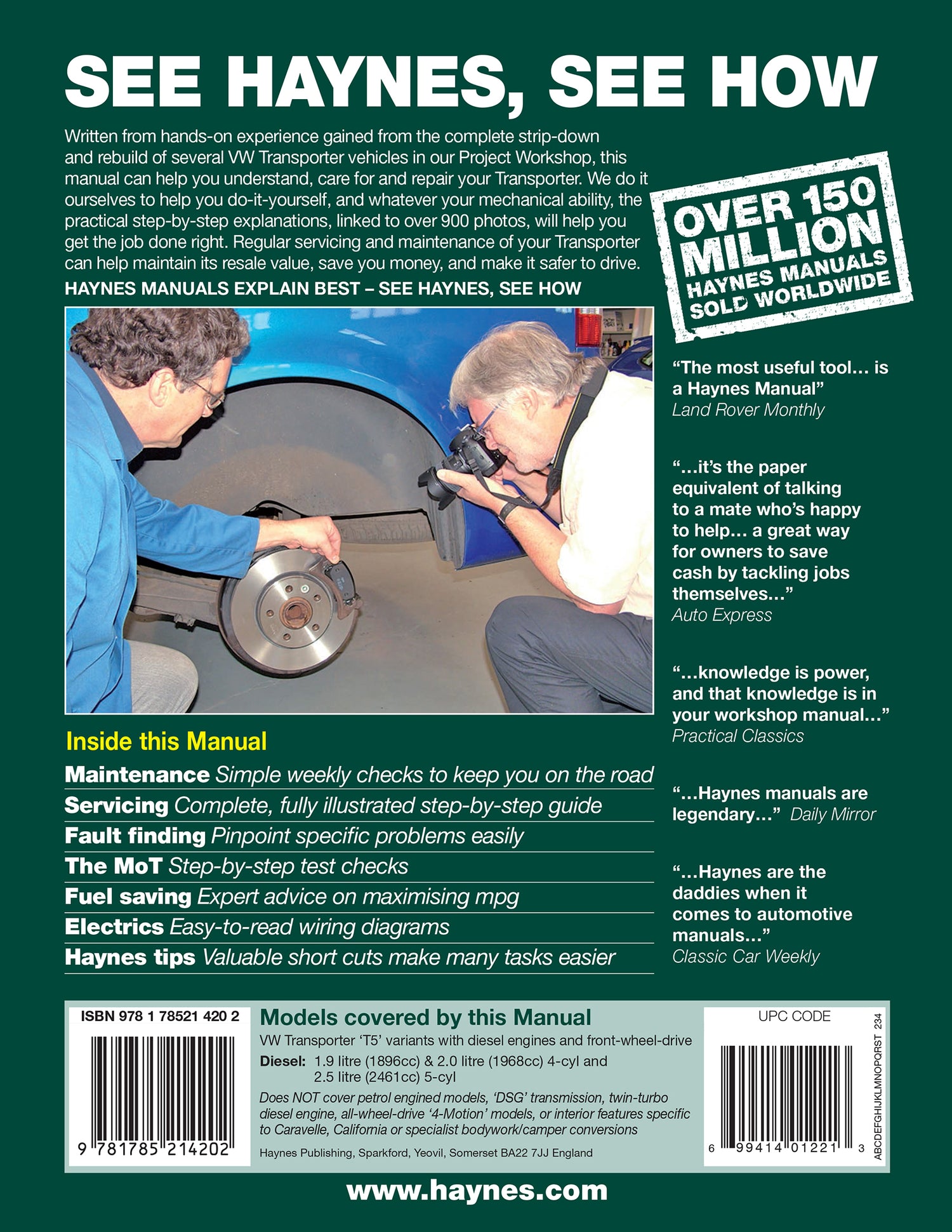 VW T5 Transporter (July 03 - 15) Haynes Repair Manual